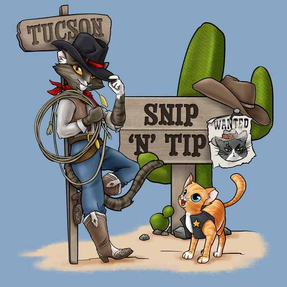 Logo for Pima Animal Care Center- Snip 'n' Tip